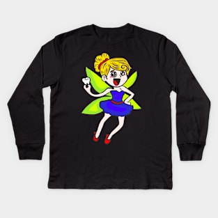 Mardi Gras Tooth Fairy Costume Original Gift Kids Long Sleeve T-Shirt